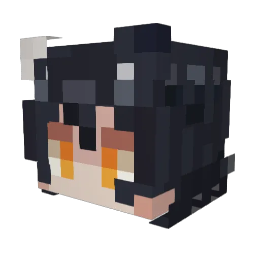 Shemco Minecraft avatar head, 3D render