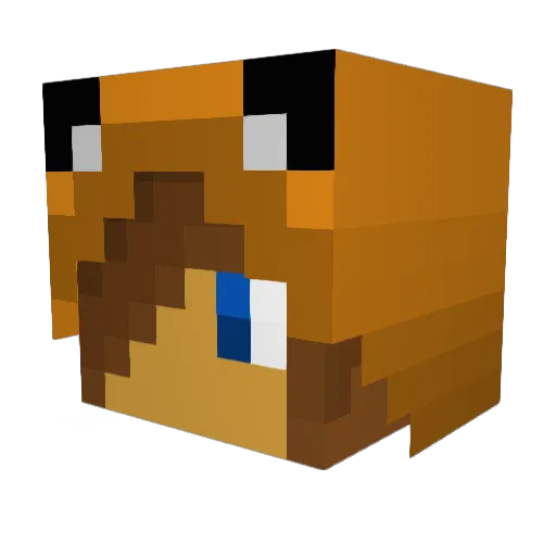 Shempai Minecraft avatar head, 3D render