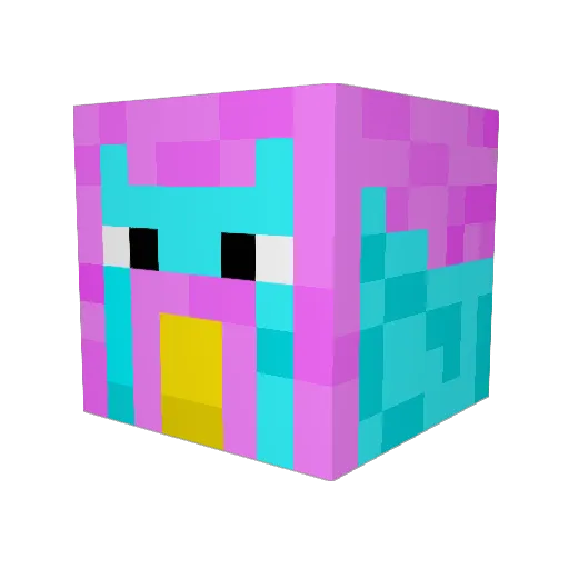 Shen445 Minecraft avatar head, 3D render