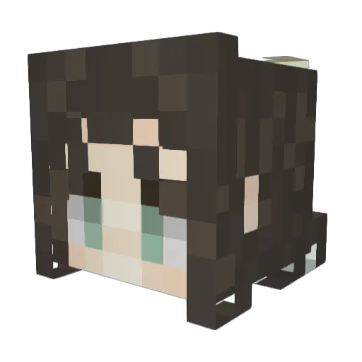 ShenQingqiu Minecraft avatar head, 3D render
