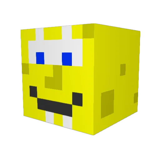ShennyD Minecraft avatar head, 3D render