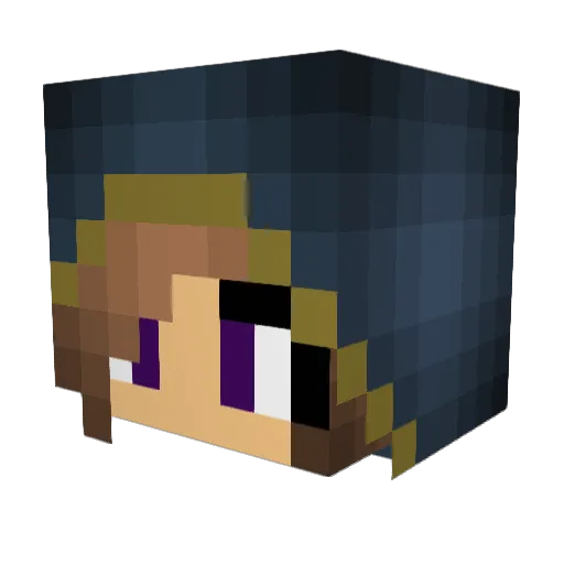 Shentilena Minecraft avatar head, 3D render