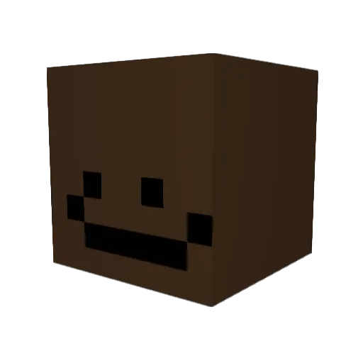 Shenvas Minecraft avatar head, 3D render