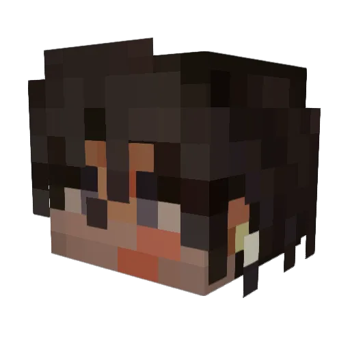 Shenvyr Minecraft avatar head, 3D render