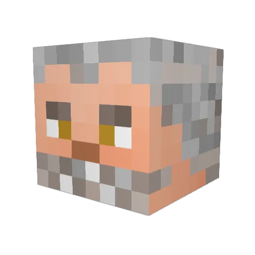 Sheogorathis Minecraft avatar head, 3D render