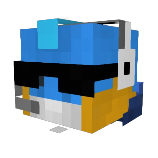 Shep45 Minecraft avatar head, 3D render
