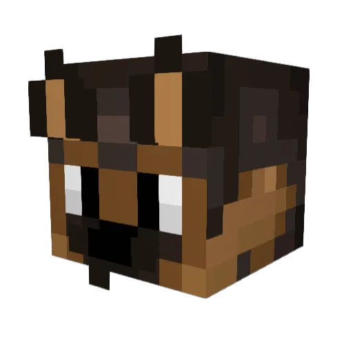 ShepDive Minecraft avatar head, 3D render