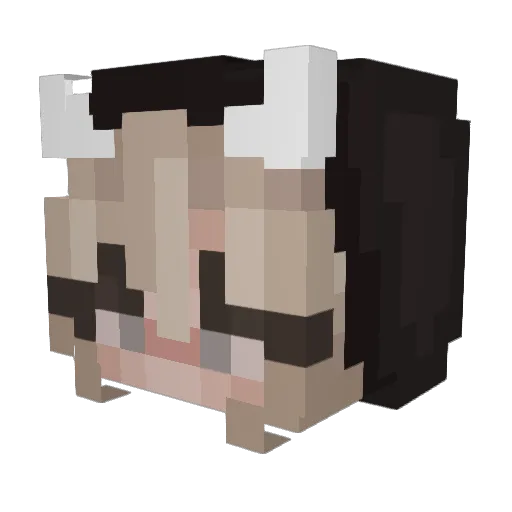 Shepa Minecraft avatar head, 3D render