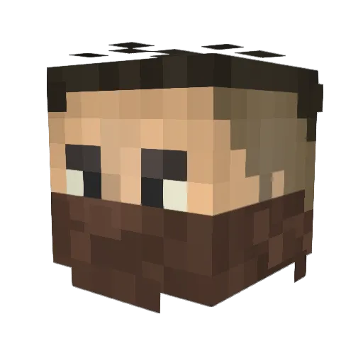 Shepard32 Minecraft avatar head, 3D render
