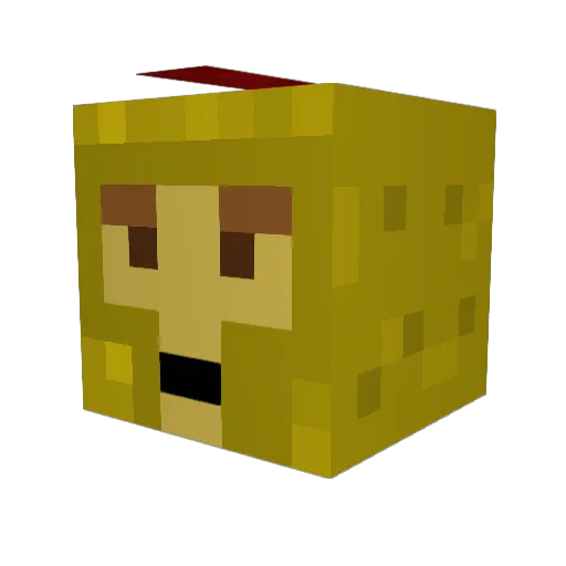 Shepcan Minecraft avatar head, 3D render