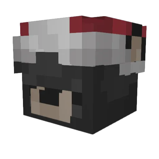 Shepdoggie Minecraft avatar head, 3D render