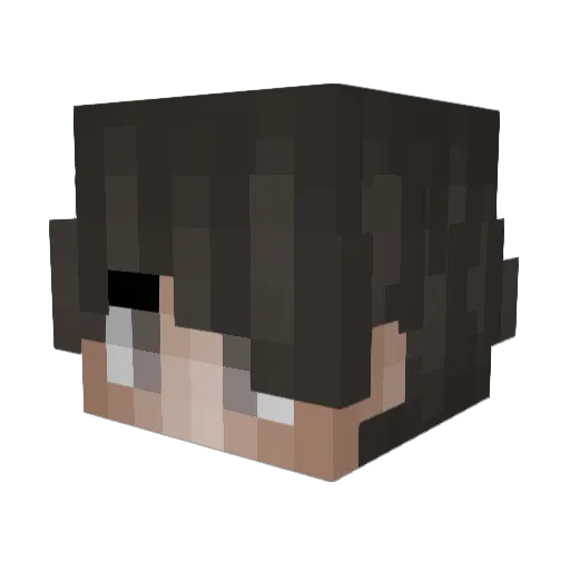 ShephardDark Minecraft avatar head, 3D render