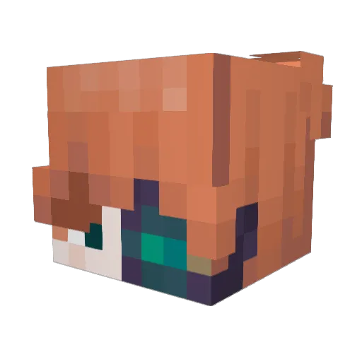 Sheplol Minecraft avatar head, 3D render