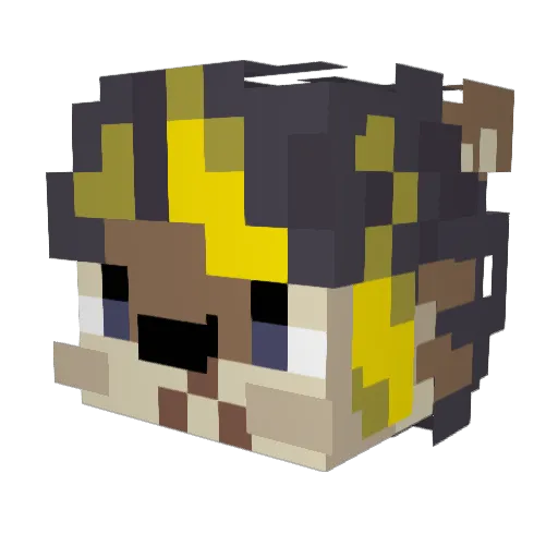Sheppennings Minecraft avatar head, 3D render