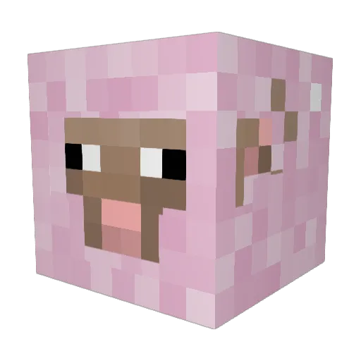 Sheppppp Minecraft avatar head, 3D render