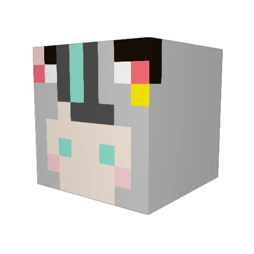 Sheprin0530 Minecraft avatar head, 3D render