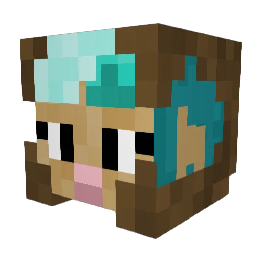 Sheptastico Minecraft avatar head, 3D render