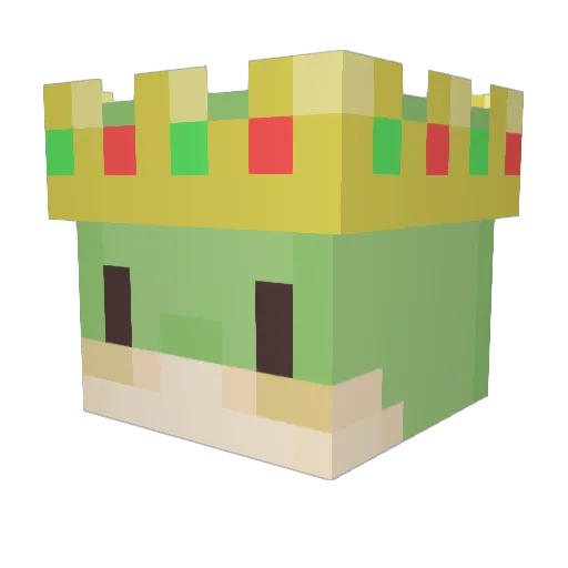 Sheqqy Minecraft avatar head, 3D render