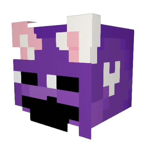 Sheqwes Minecraft avatar head, 3D render