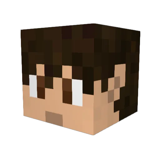 Sherano Minecraft avatar head, 3D render