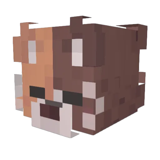 Sheraxo Minecraft avatar head, 3D render