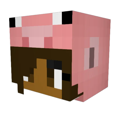 SherbertGirl36 Minecraft avatar head, 3D render