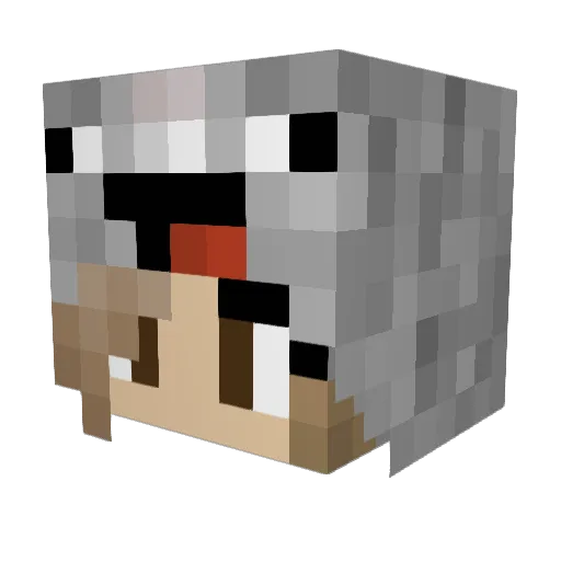 Sherbertty Minecraft avatar head, 3D render