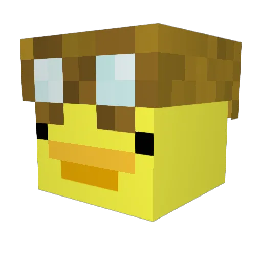 Sherbette Minecraft avatar head, 3D render
