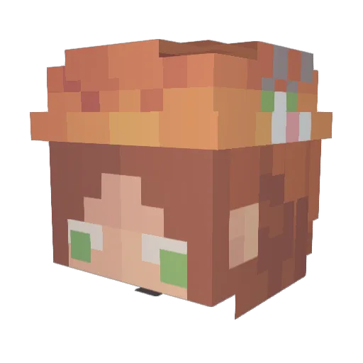 Sherbs3 Minecraft avatar head, 3D render