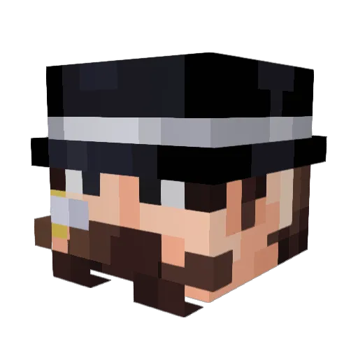 Sherburne Minecraft avatar head, 3D render