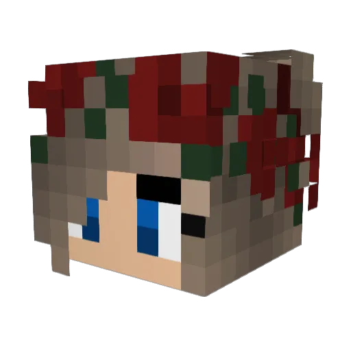 Shereelee Minecraft avatar head, 3D render