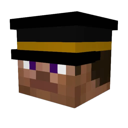 SheriFFu Minecraft avatar head, 3D render