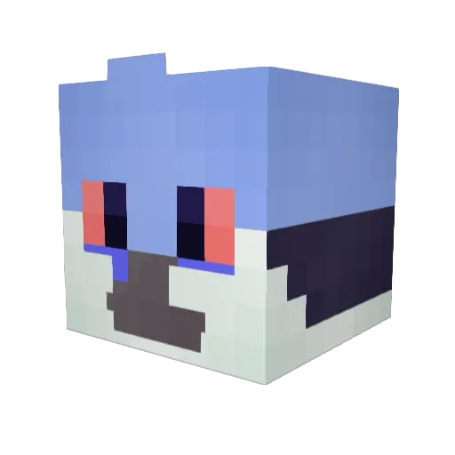 Sheridan_008 Minecraft avatar head, 3D render