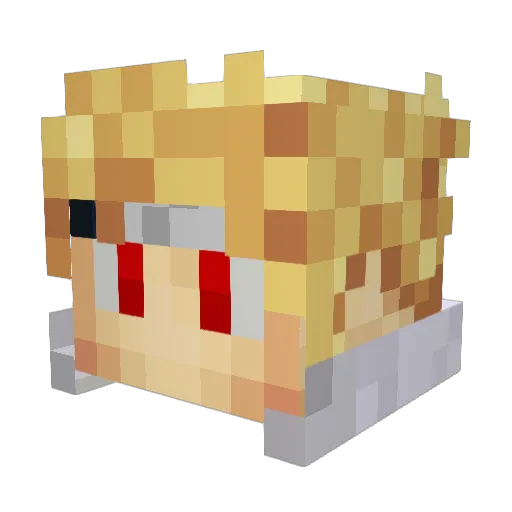Sheriff_B Minecraft avatar head, 3D render