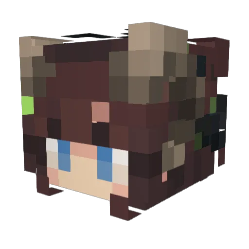 Sherikee Minecraft avatar head, 3D render