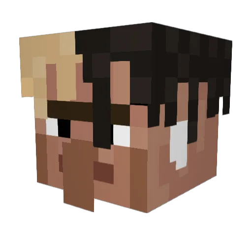 Sherk1sLove Minecraft avatar head, 3D render