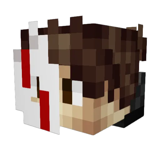 SherlockYang Minecraft avatar head, 3D render