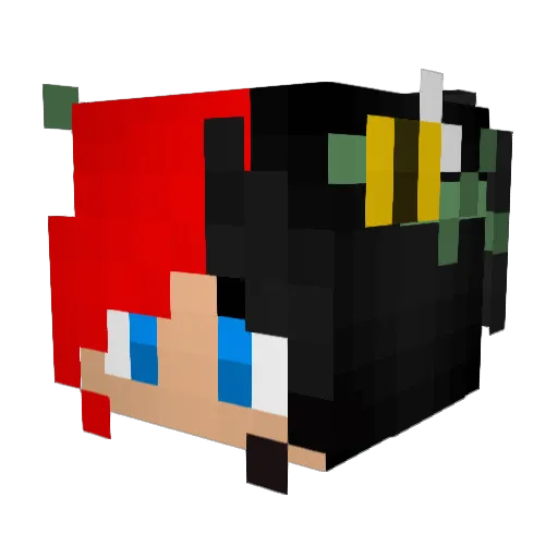 Sherly_ Minecraft avatar head, 3D render