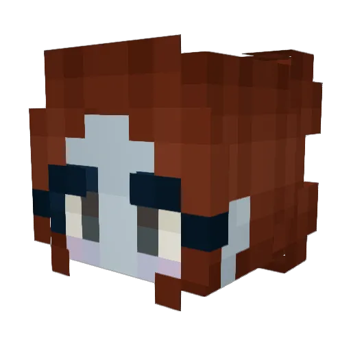 Sherlyn Minecraft avatar head, 3D render