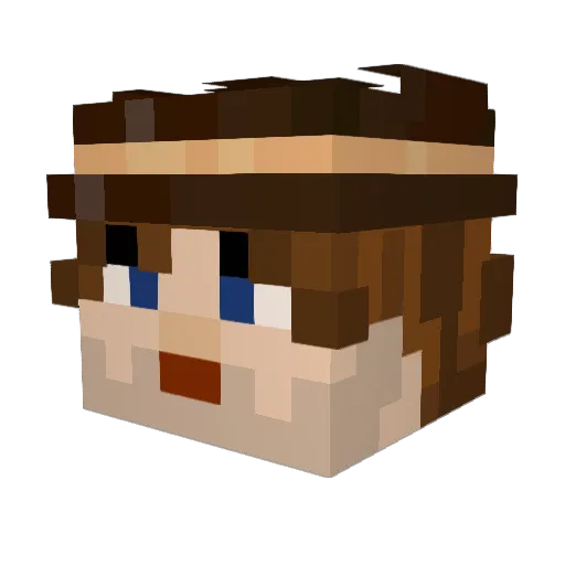 Sherlyyy Minecraft avatar head, 3D render