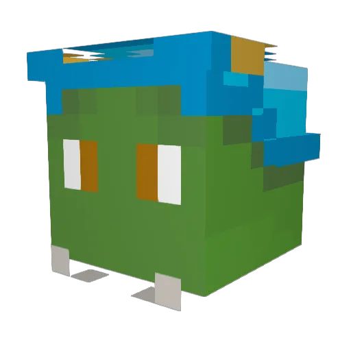 Sherman8 Minecraft avatar head, 3D render