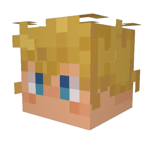 ShermanK Minecraft avatar head, 3D render