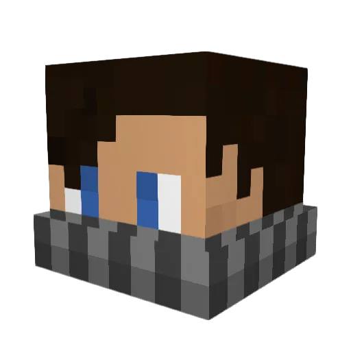 ShermanShG Minecraft avatar head, 3D render