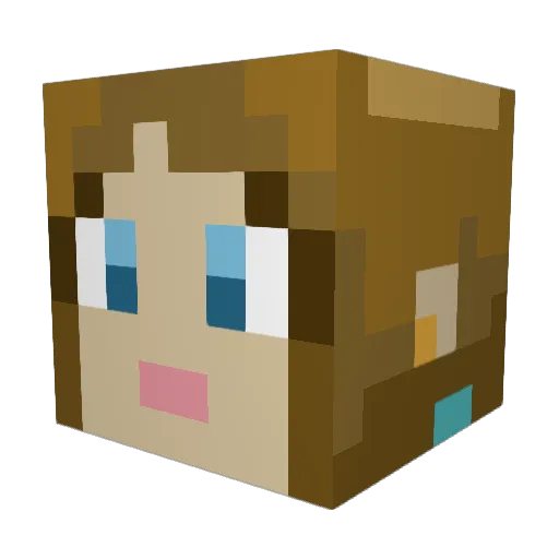 Shermanator84 Minecraft avatar head, 3D render