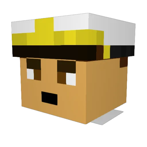 ShermyLV Minecraft avatar head, 3D render