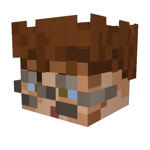 Sherpa_XD Minecraft avatar head, 3D render