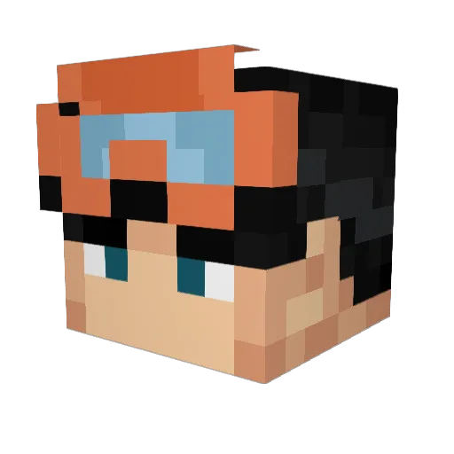 Sherpah Minecraft avatar head, 3D render