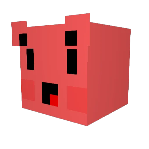SherrPARK Minecraft avatar head, 3D render