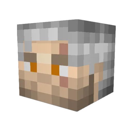 Sherrackk Minecraft avatar head, 3D render