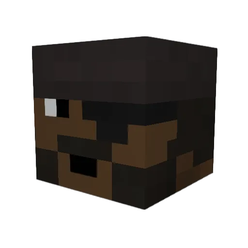 Sherring_ Minecraft avatar head, 3D render